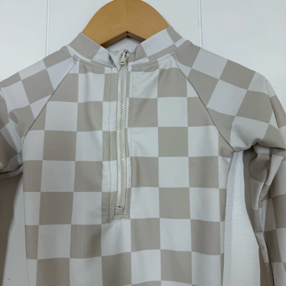 Brixton Phoenix Cream Checkered Rash Guard - Picture 6 of 13